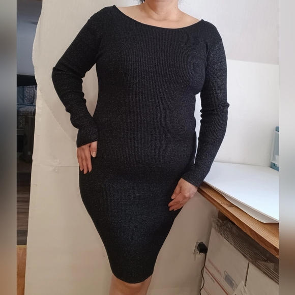 Pencil dress, low back, plus size 2X, full stretch. - Picture 11 of 15